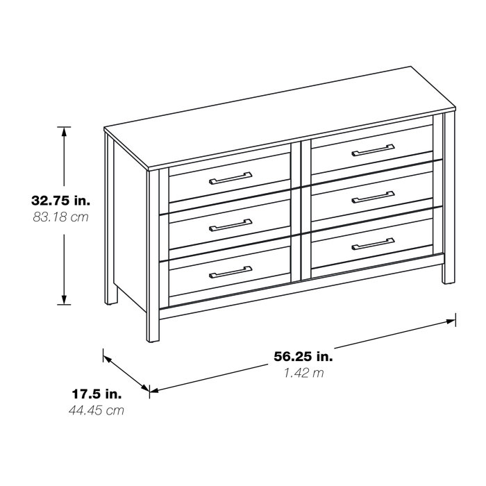 Loon Peak® Enkoff 6 Drawer Dresser Wayfair
